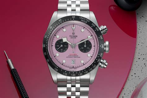 pink chrono tudor|pink tudor black bay chrono.